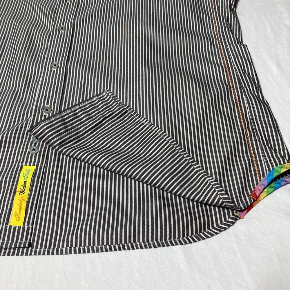 Robert Graham FRESHLY LAUNDERED SHIRT Striped w/  Rainbow Accents Men's Size XXL